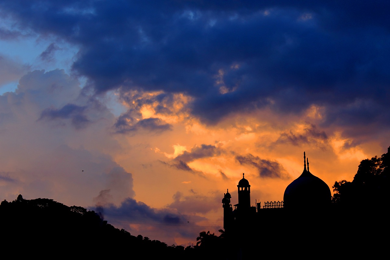 sunset landscape silhouette free photo