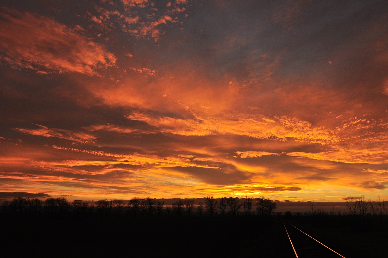 sunset sun orange free photo