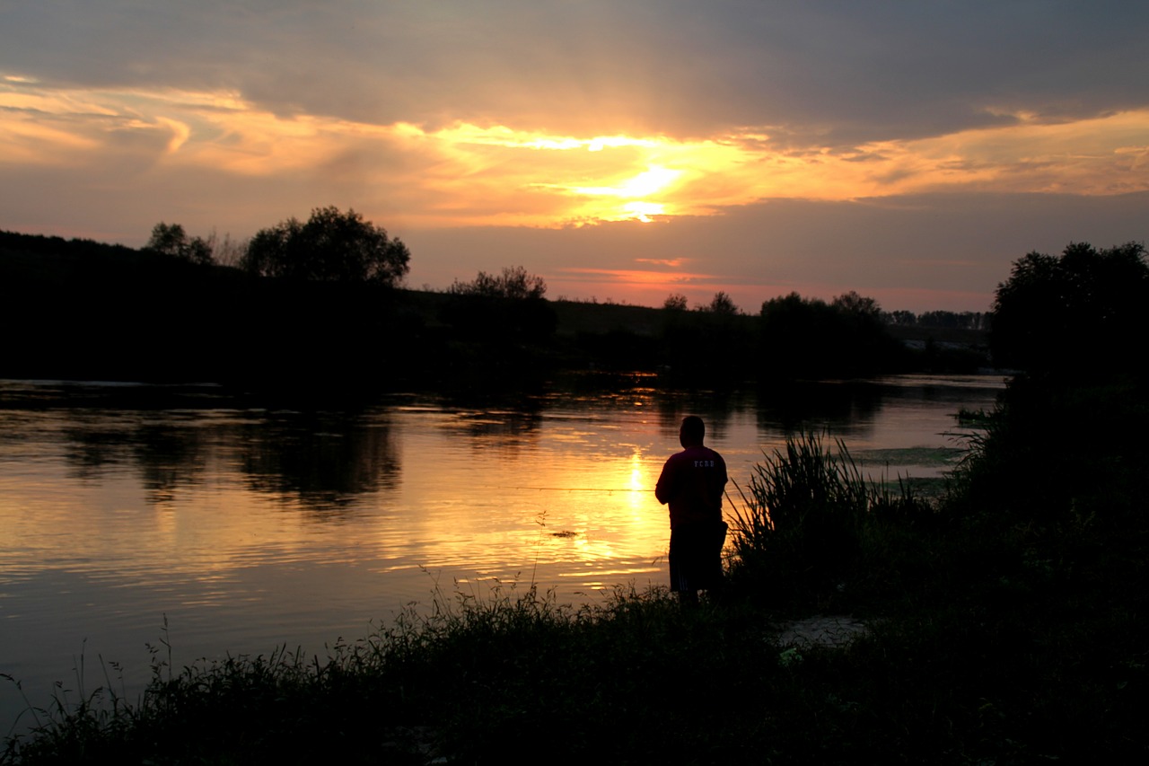 sunset water reflection free photo