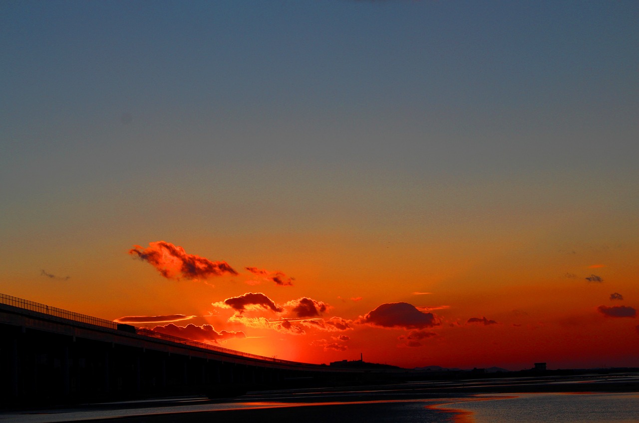 sunset clouds sky free photo