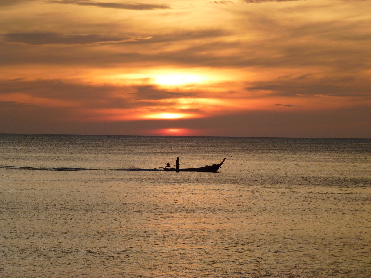 sunset sea ocean free photo