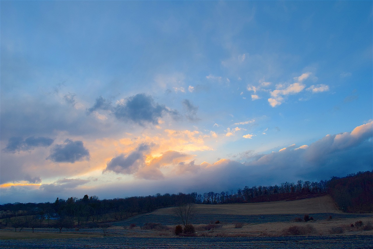 sunset sky clouds free photo