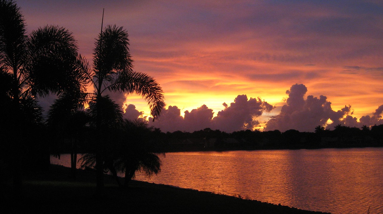 sunset florida travel free photo