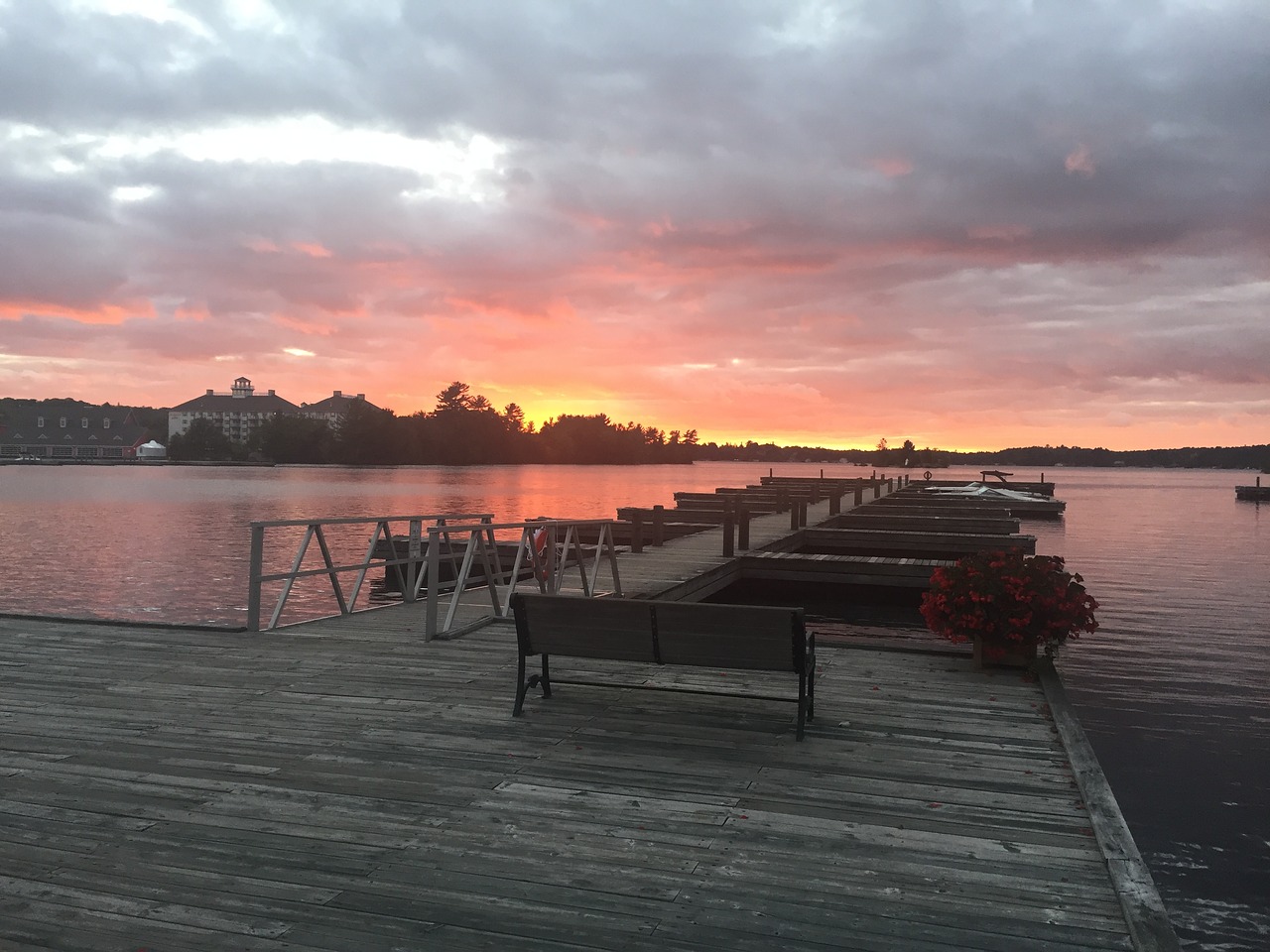 sunset deck pier free photo