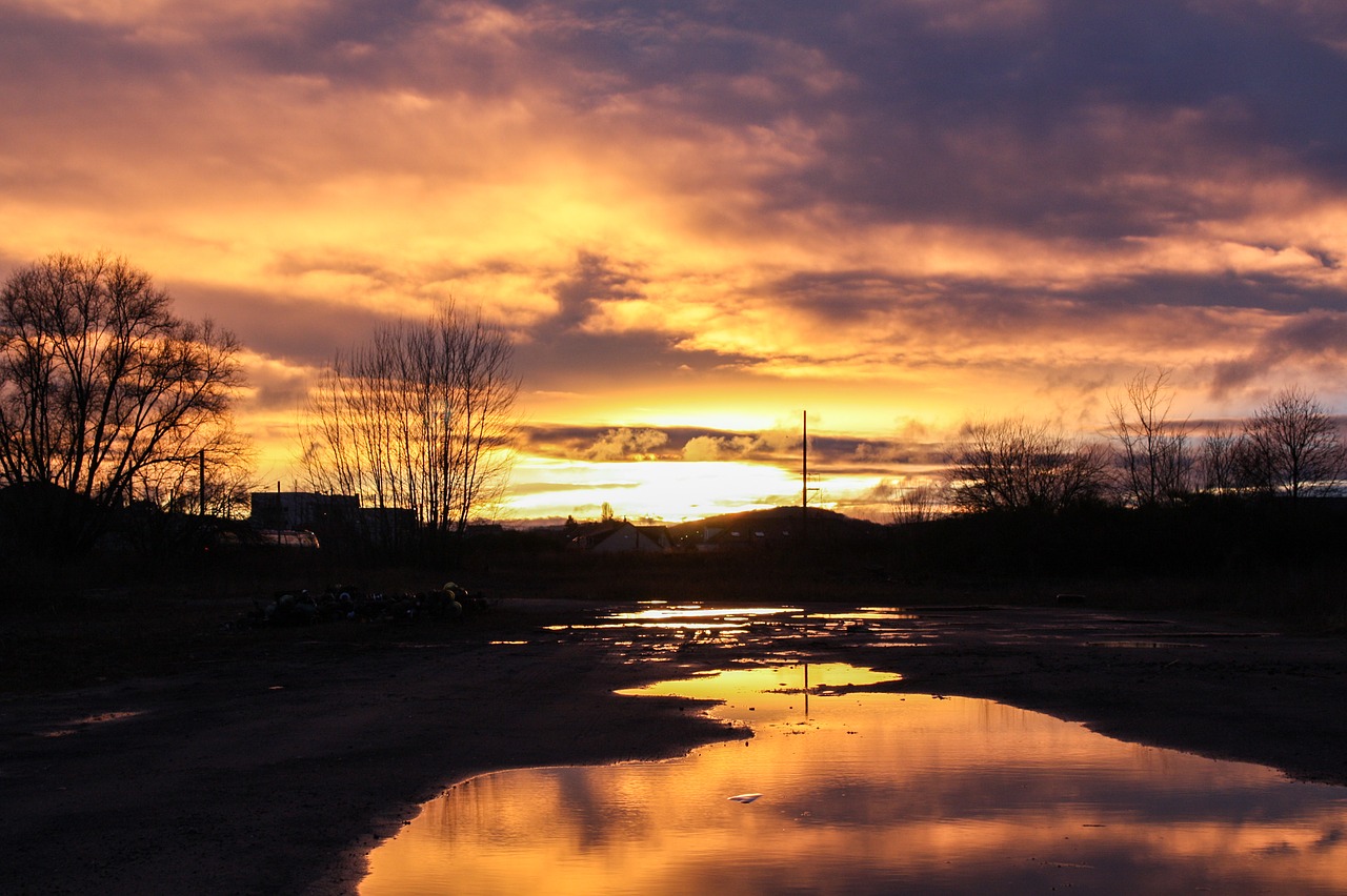 sunset evening sky free photo