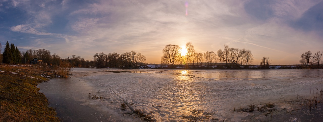 sunset panorama spring free photo