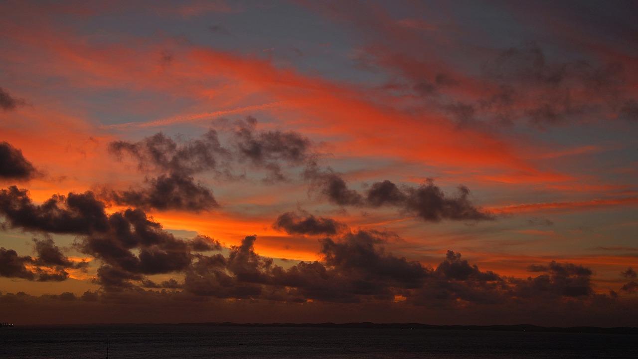 sunset sky clouds free photo