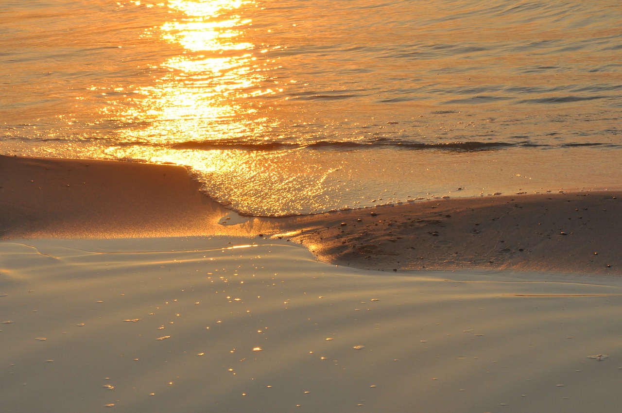 sunset sea wave free photo