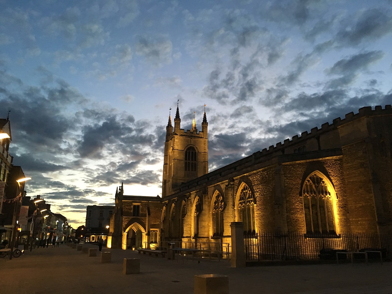 sunset cloudscape church free photo