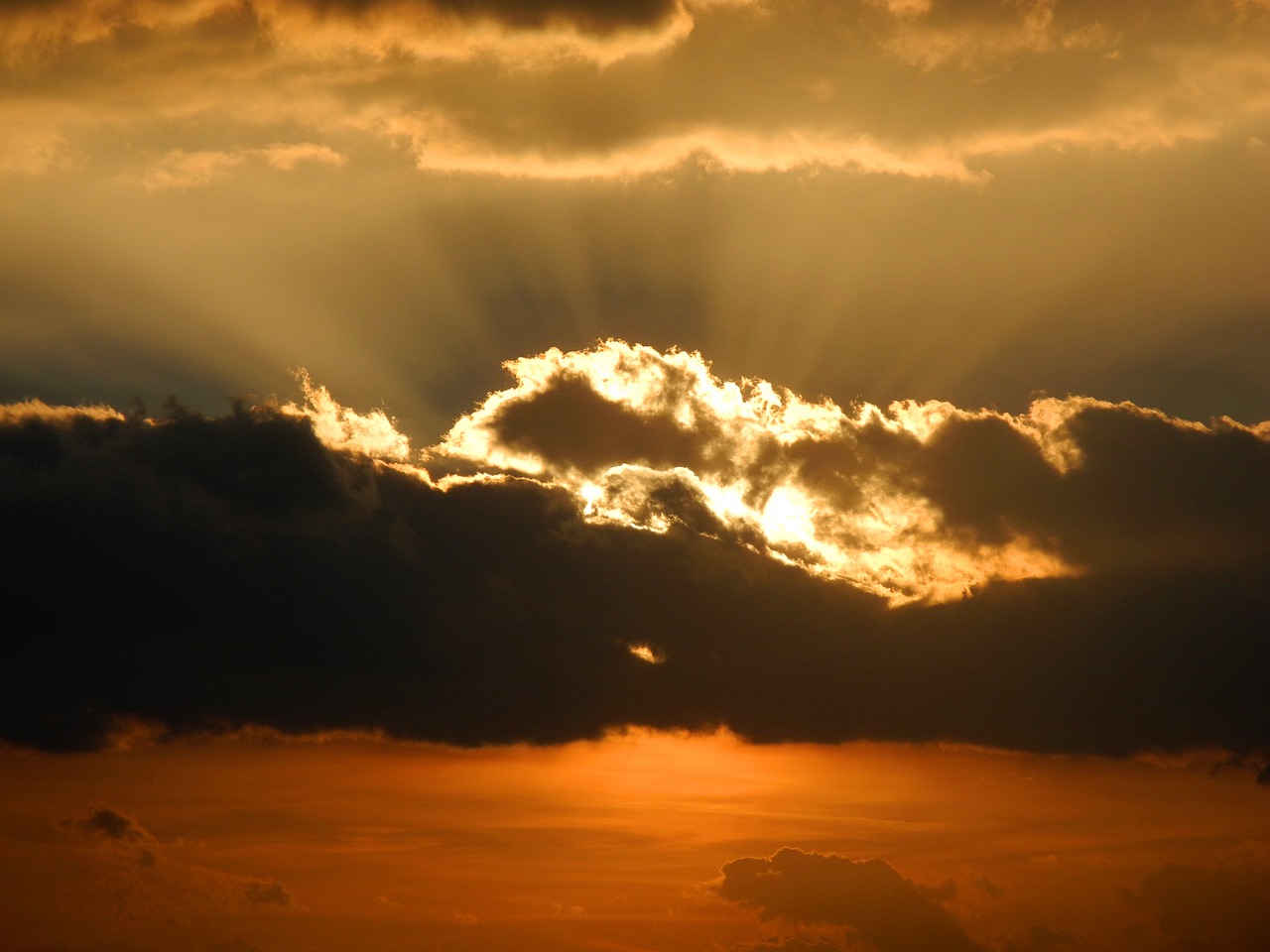 sunset clouds dawn free photo