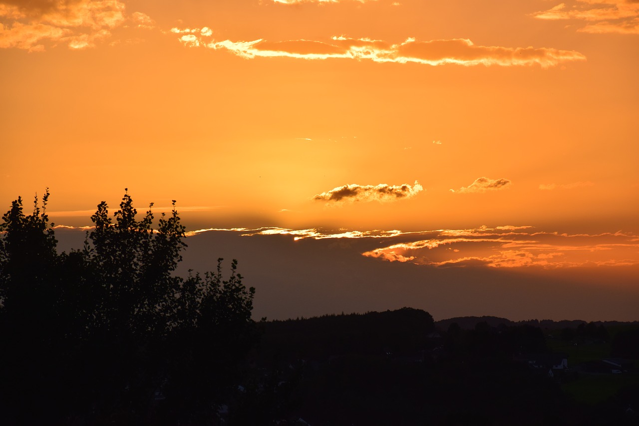 sunset clouds evening sky free photo