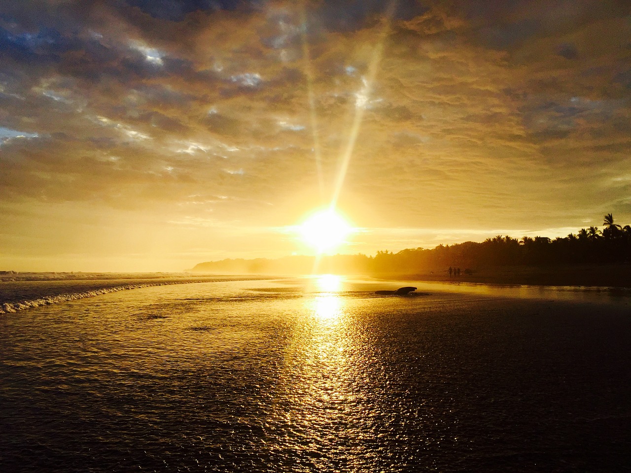 sunset ocean coast free photo