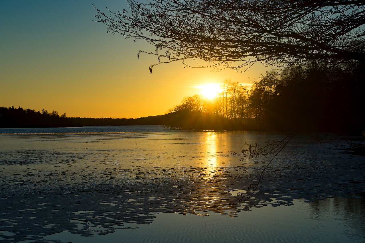 sunset spring melting free photo