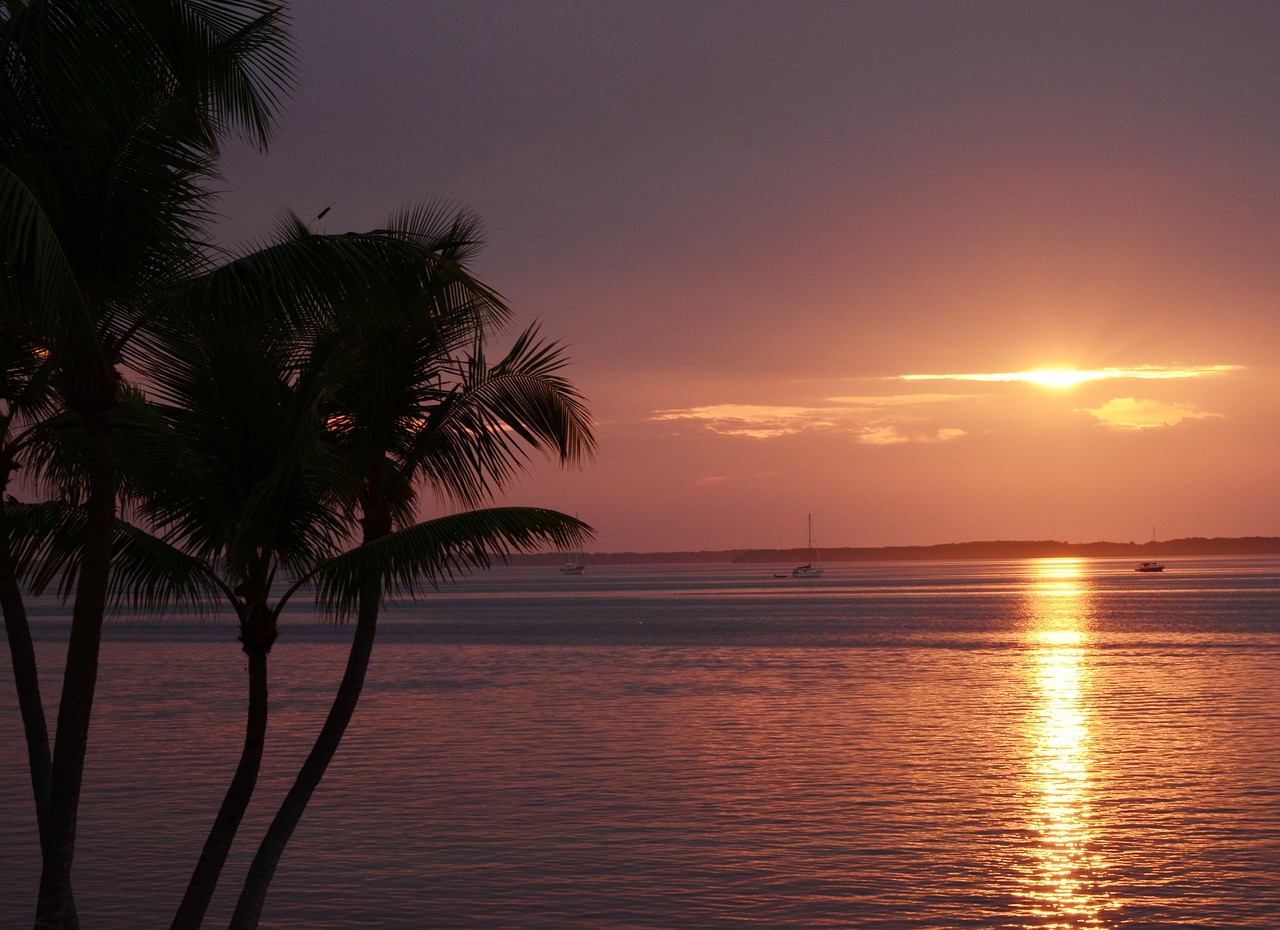 sunset ocean sea free photo