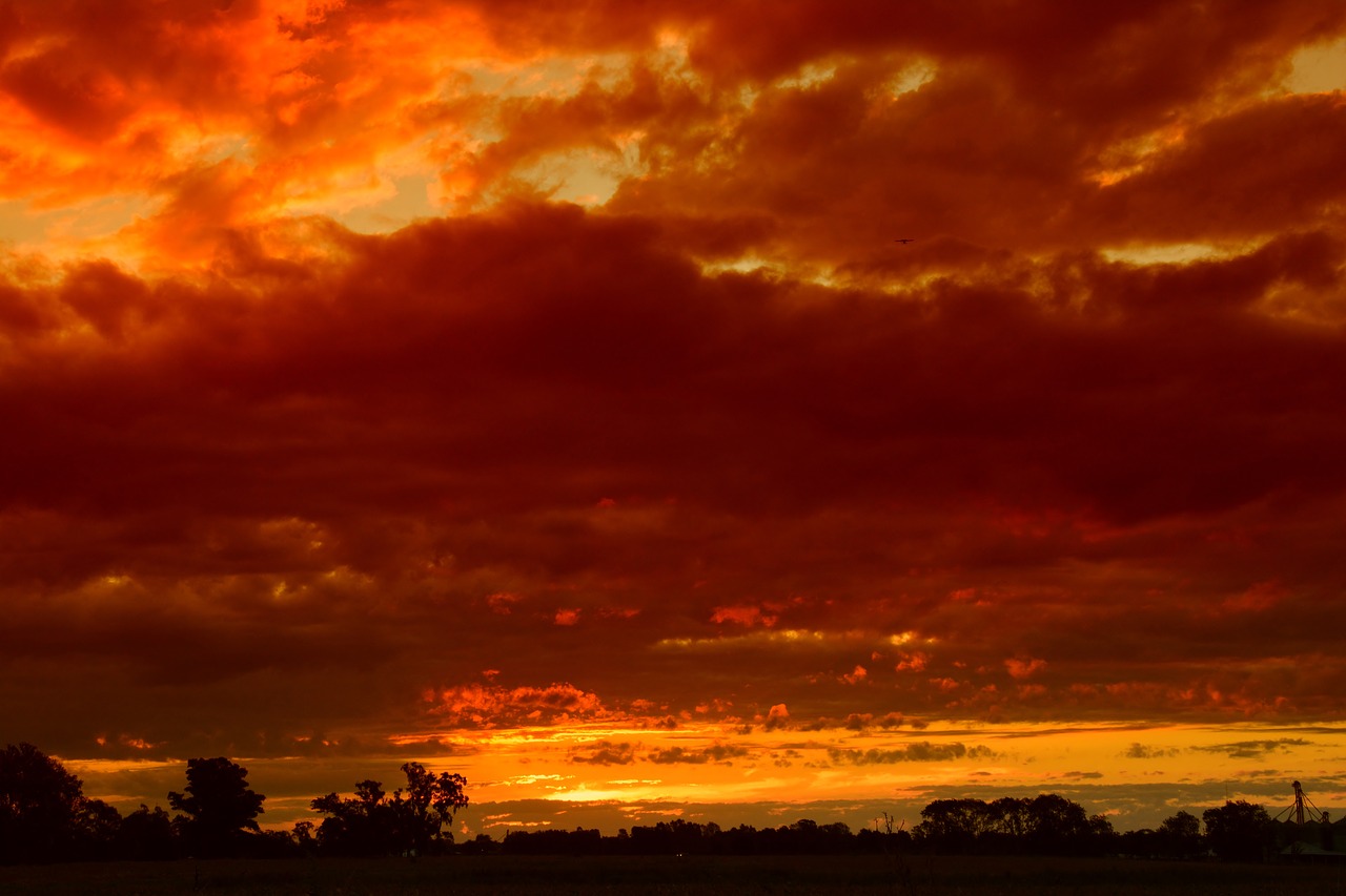 sunset landscape field free photo