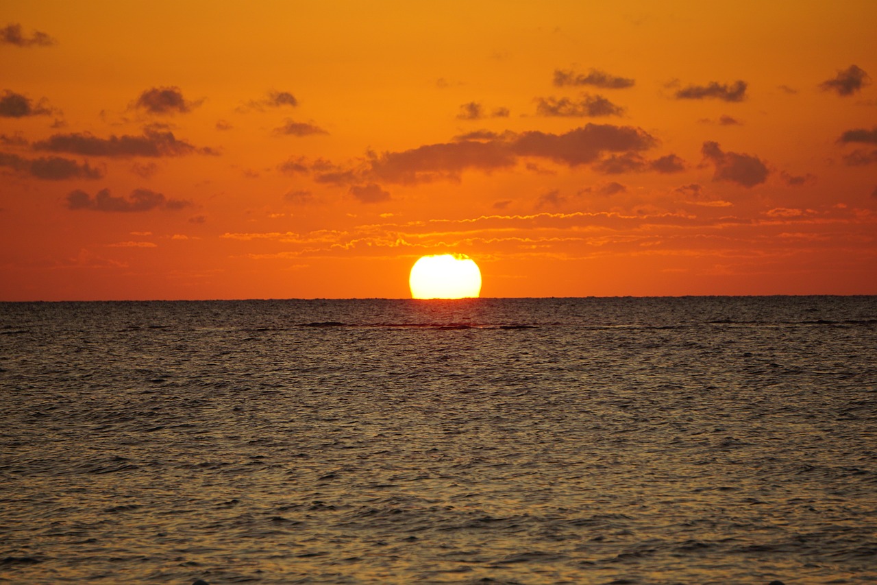 sunset beach jamaica free photo