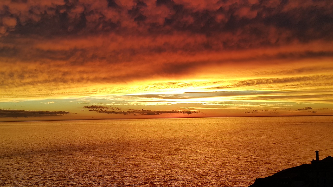 sunset port montevideo free photo