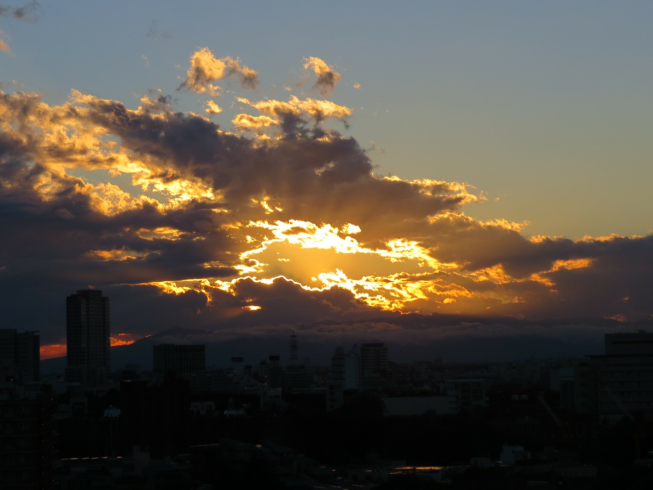 sunset tokyo japan free photo