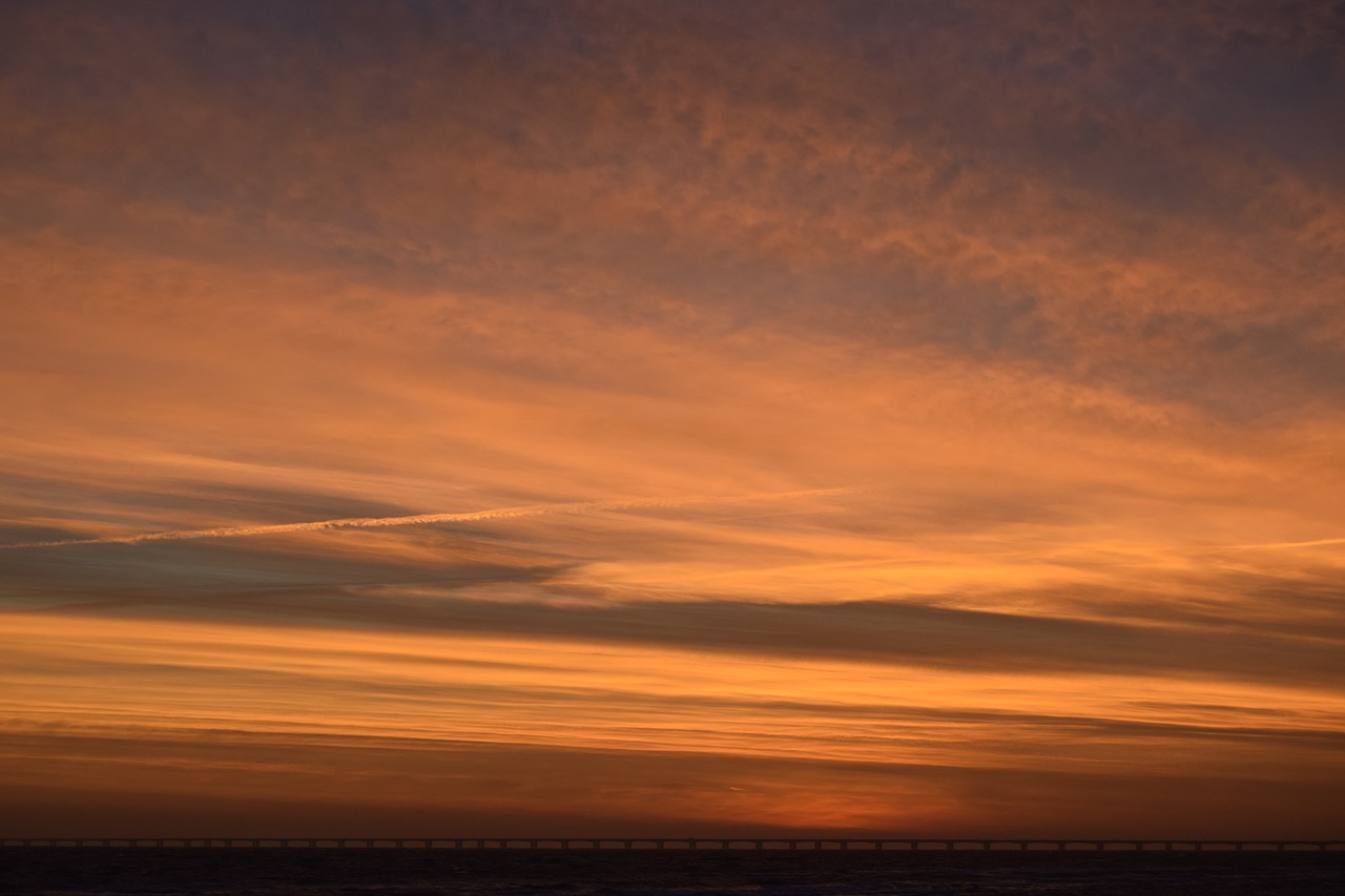 sunset ocean beach free photo