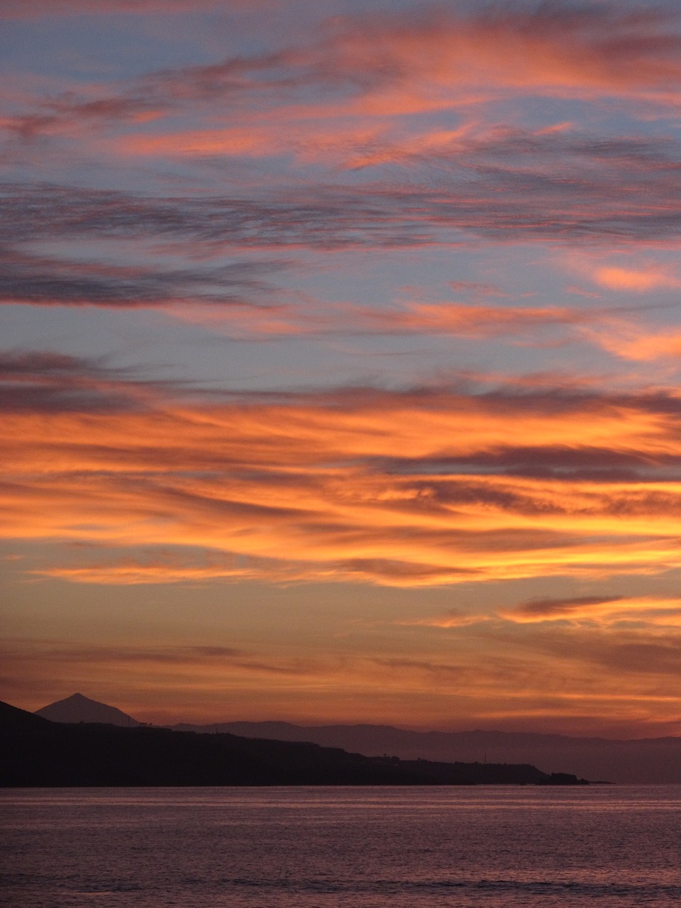 sunset fire clouds free photo