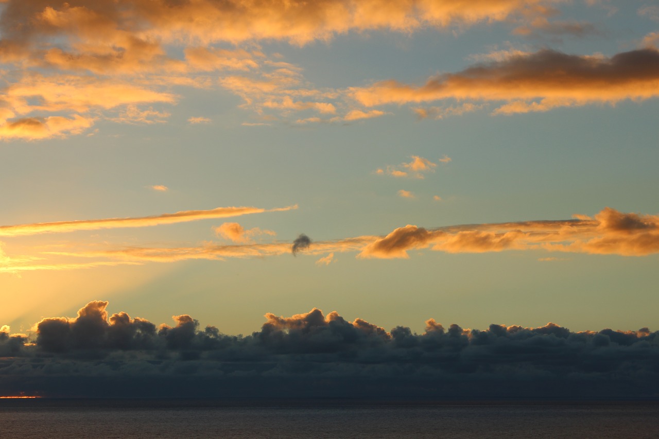 sunset madeira island free photo