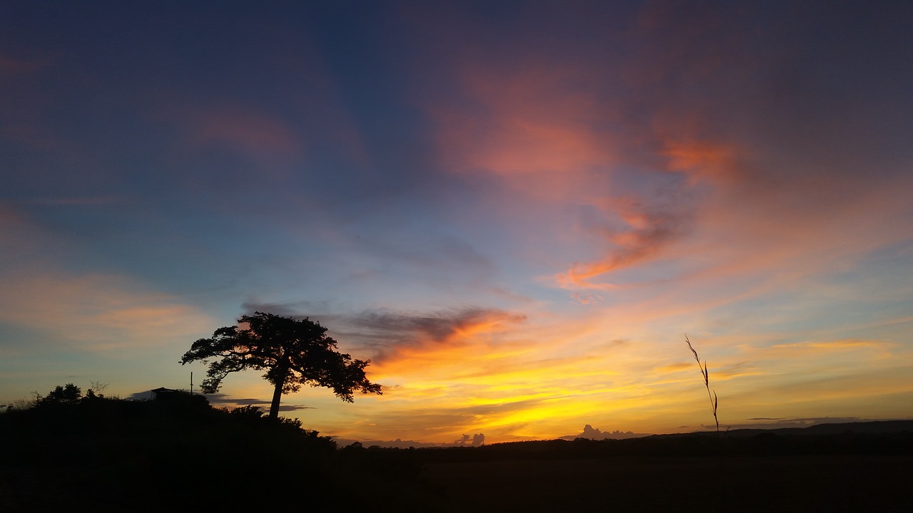 sunset clouds colorful free photo