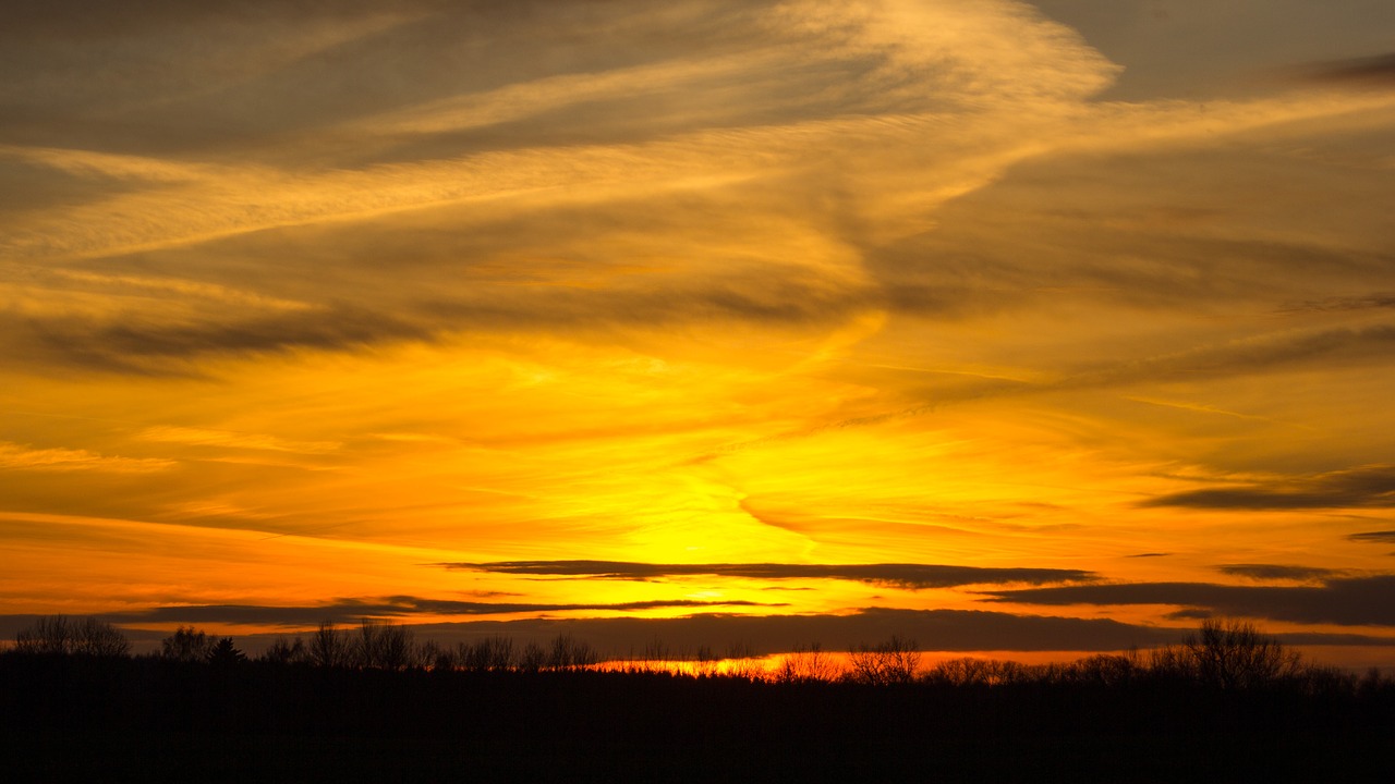 sunset sky abendstimmung free photo