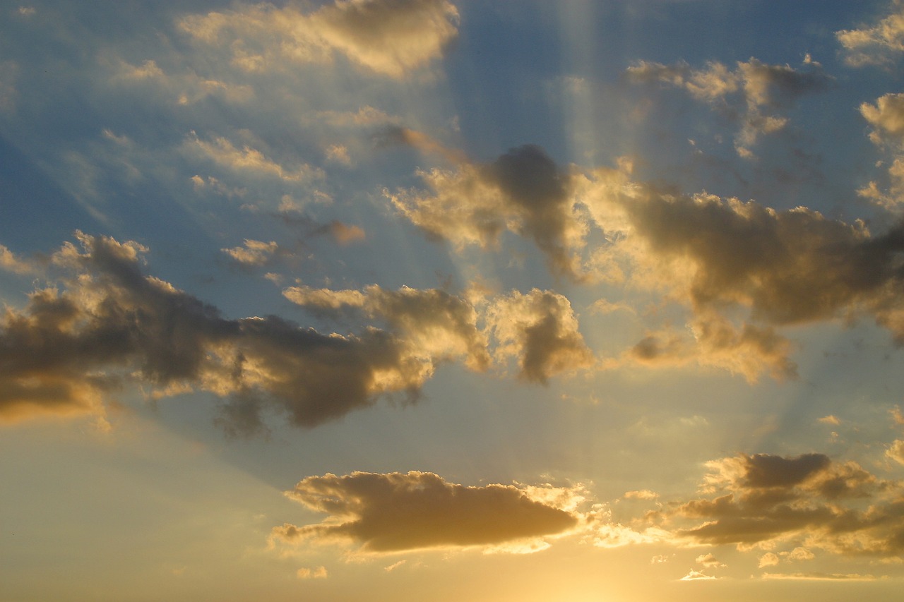 sunset clouds sky free photo