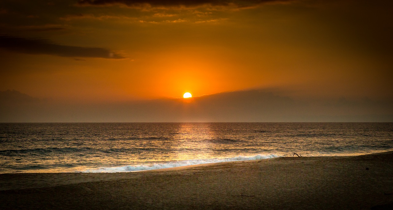 sunset tropical sea free photo