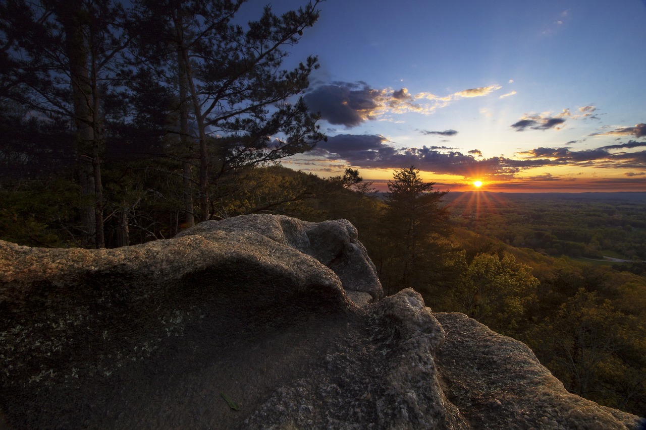 sunset mountain nature free photo