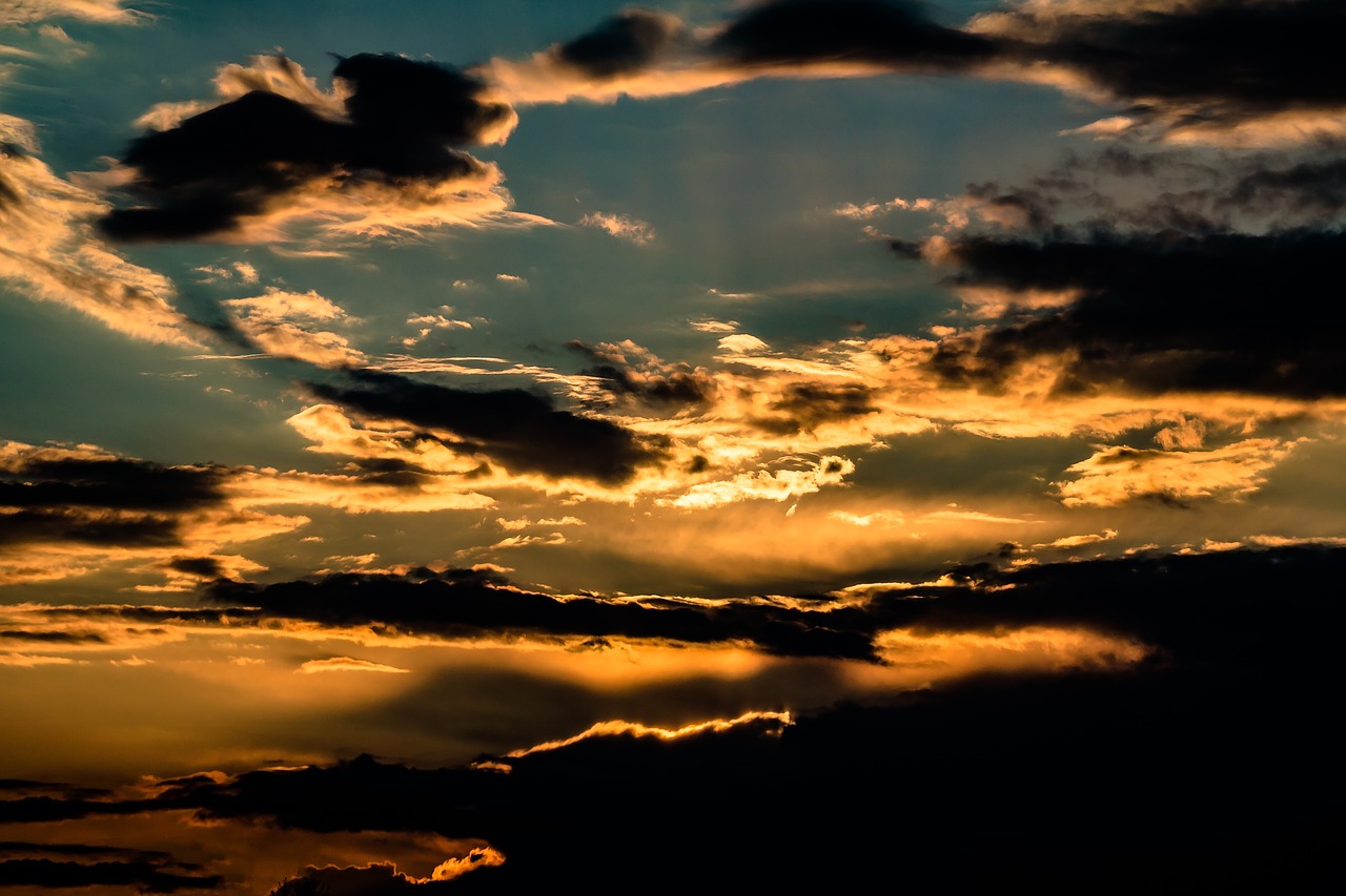 sunset sky abendstimmung free photo