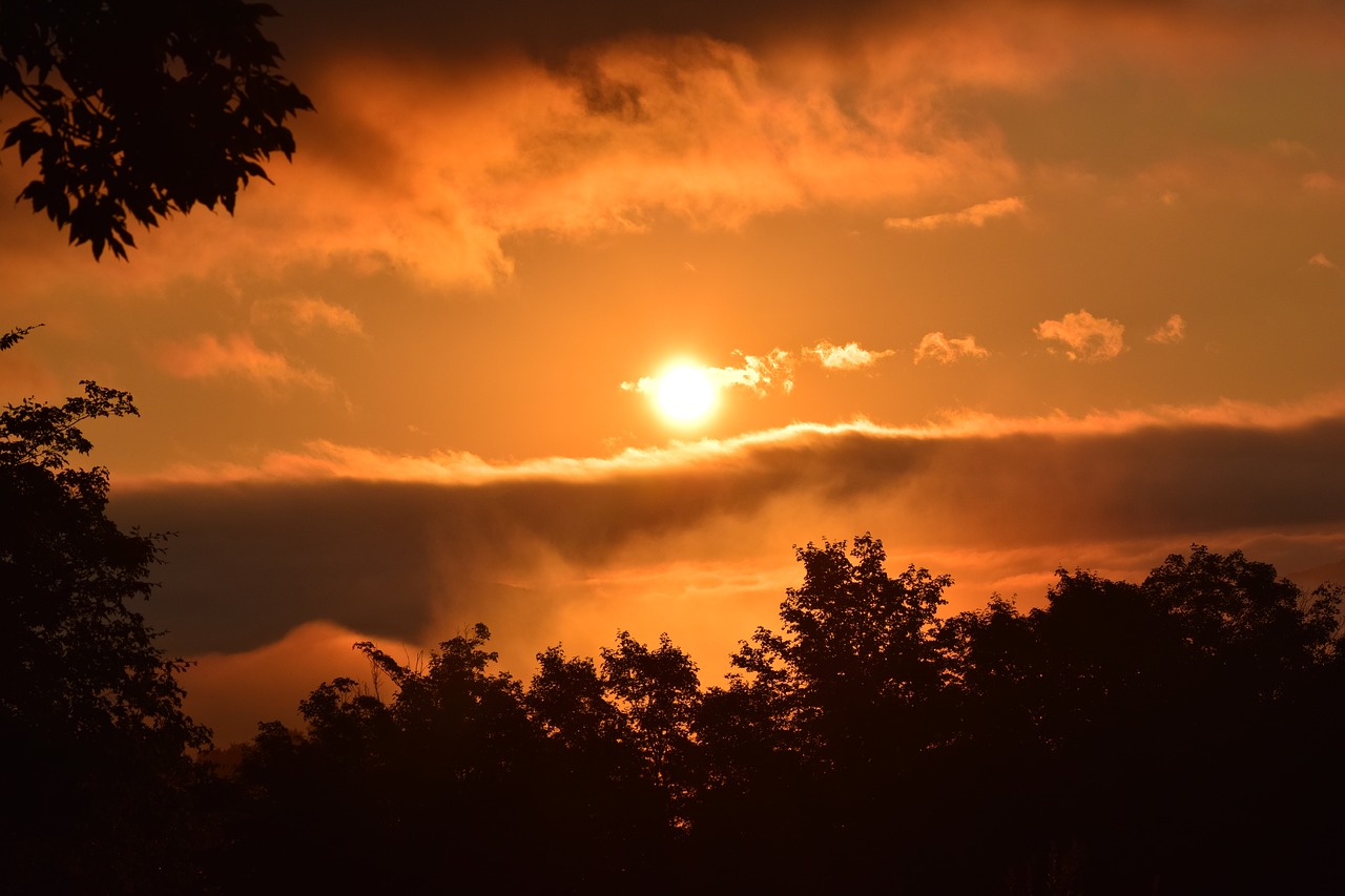 sunset clouds sky free photo