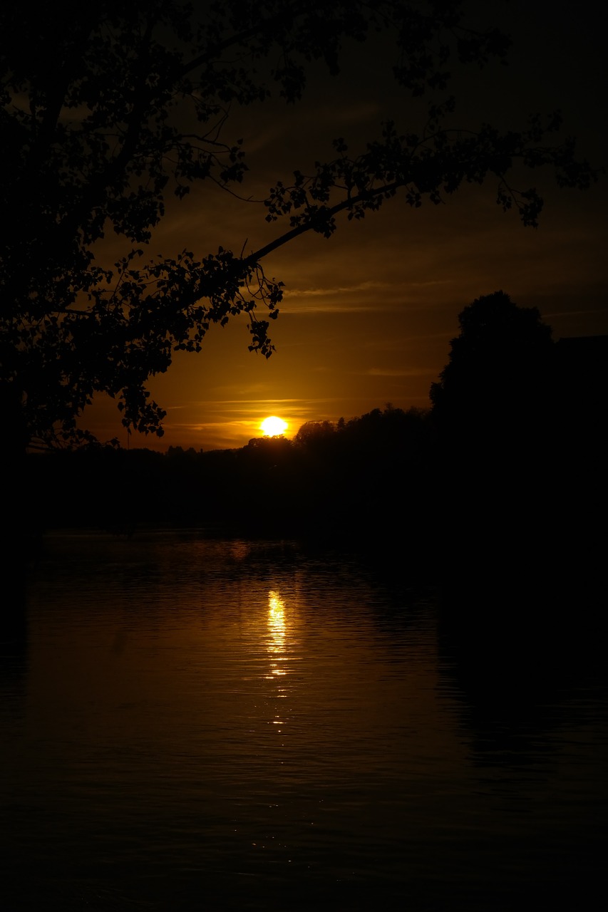 sunset river danube free photo