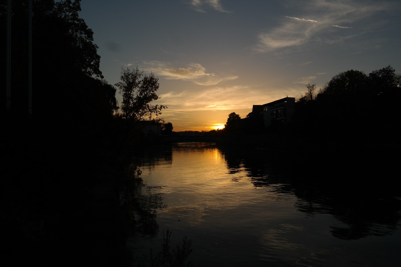 sunset river danube free photo