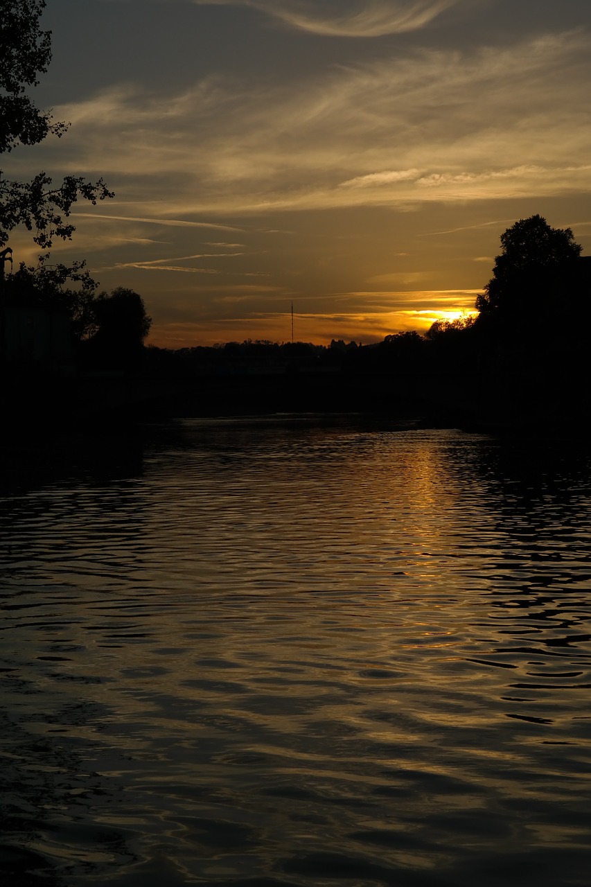 sunset evening sky clouds free photo