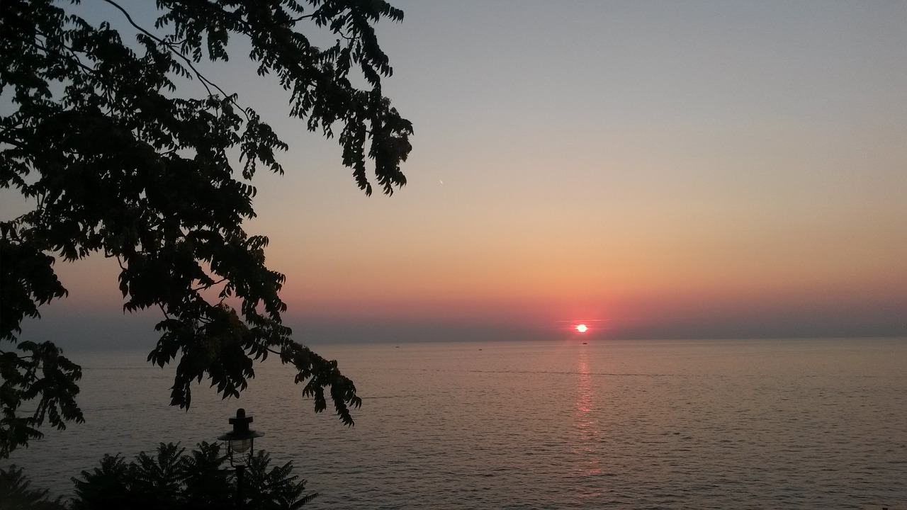 sunset sea croatia free photo