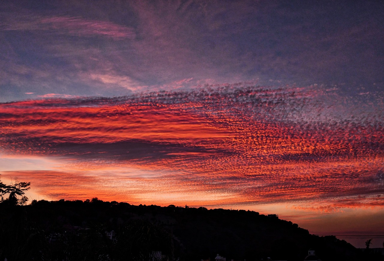 sunset cielo landscape free photo