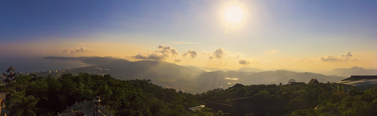 sunset sanya the scenery free photo