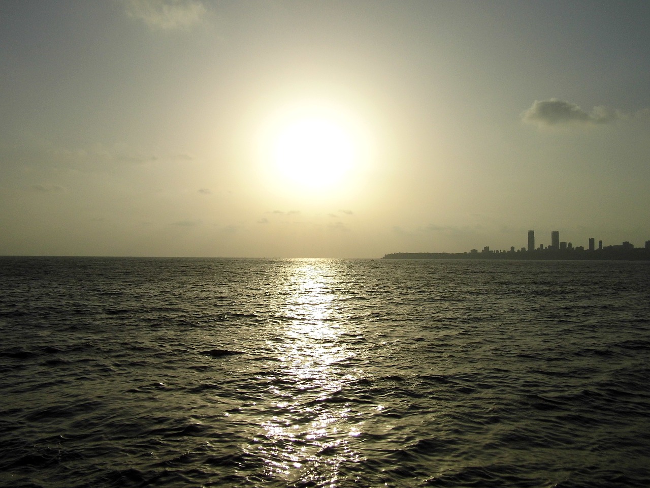 sunset india sea free photo