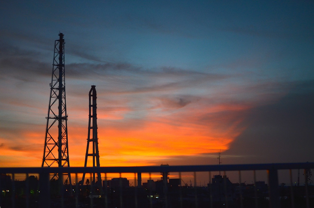 sunset okinawa landscape free photo