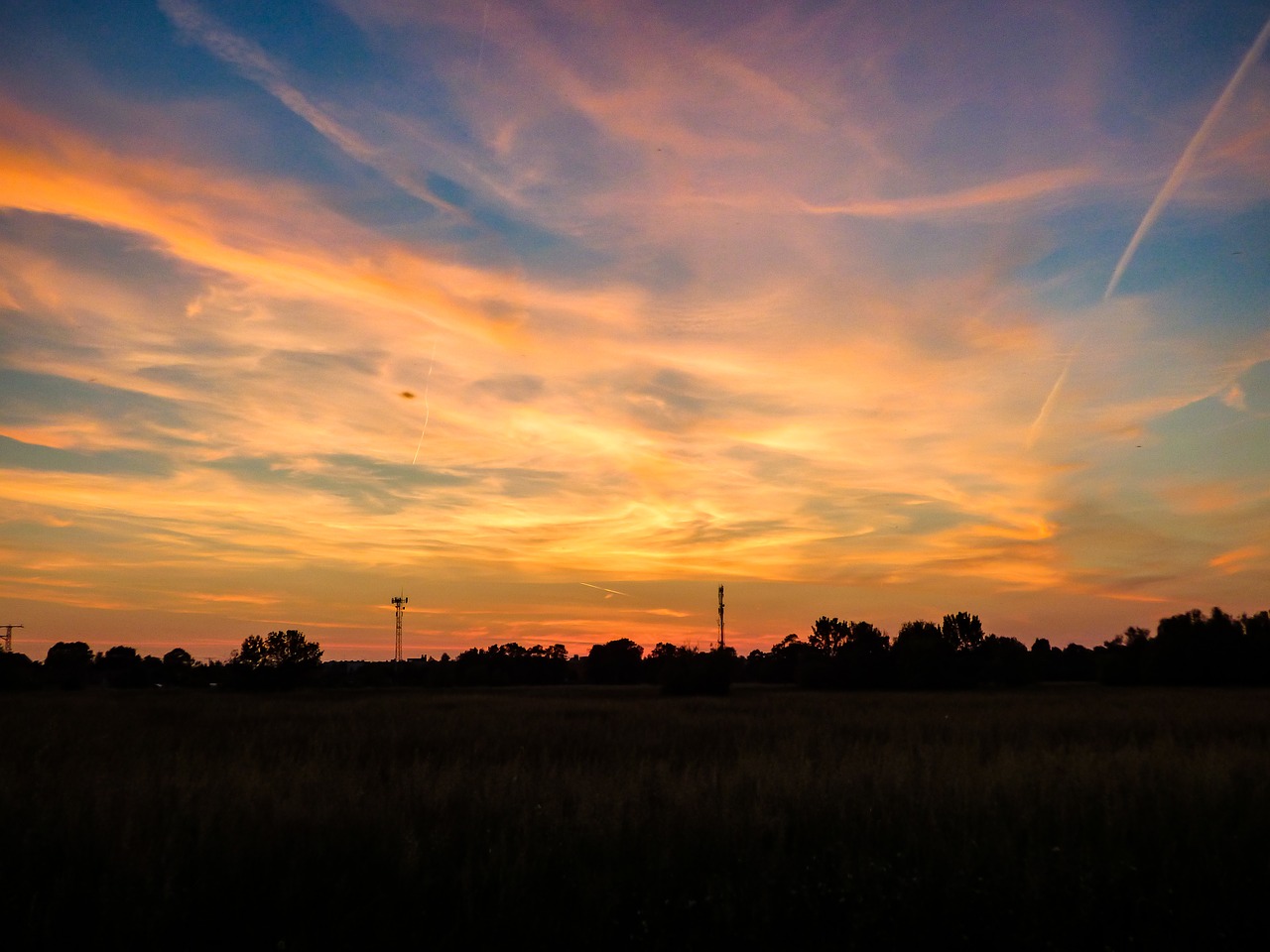 sunset sky cloud free photo