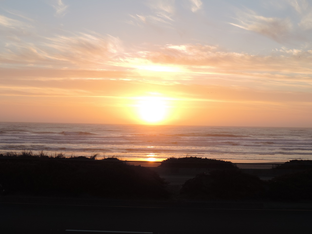 sunset ocean beach ocean free photo