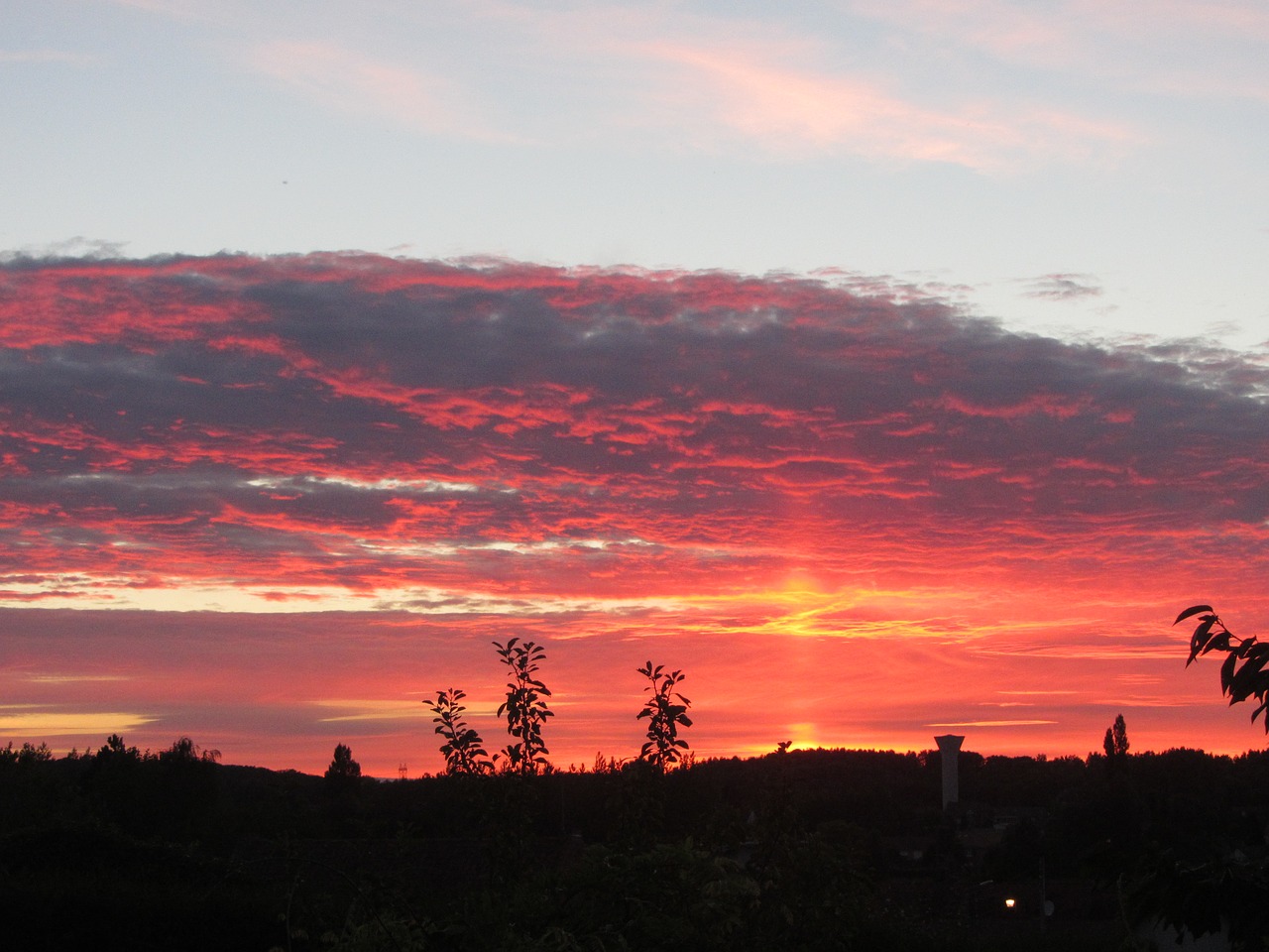 sunset sky color orange free photo