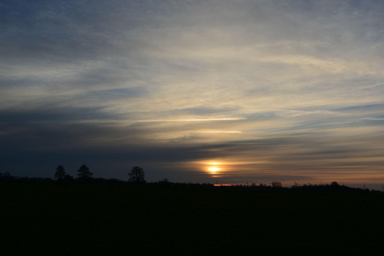 sunset afterglow evening sky free photo