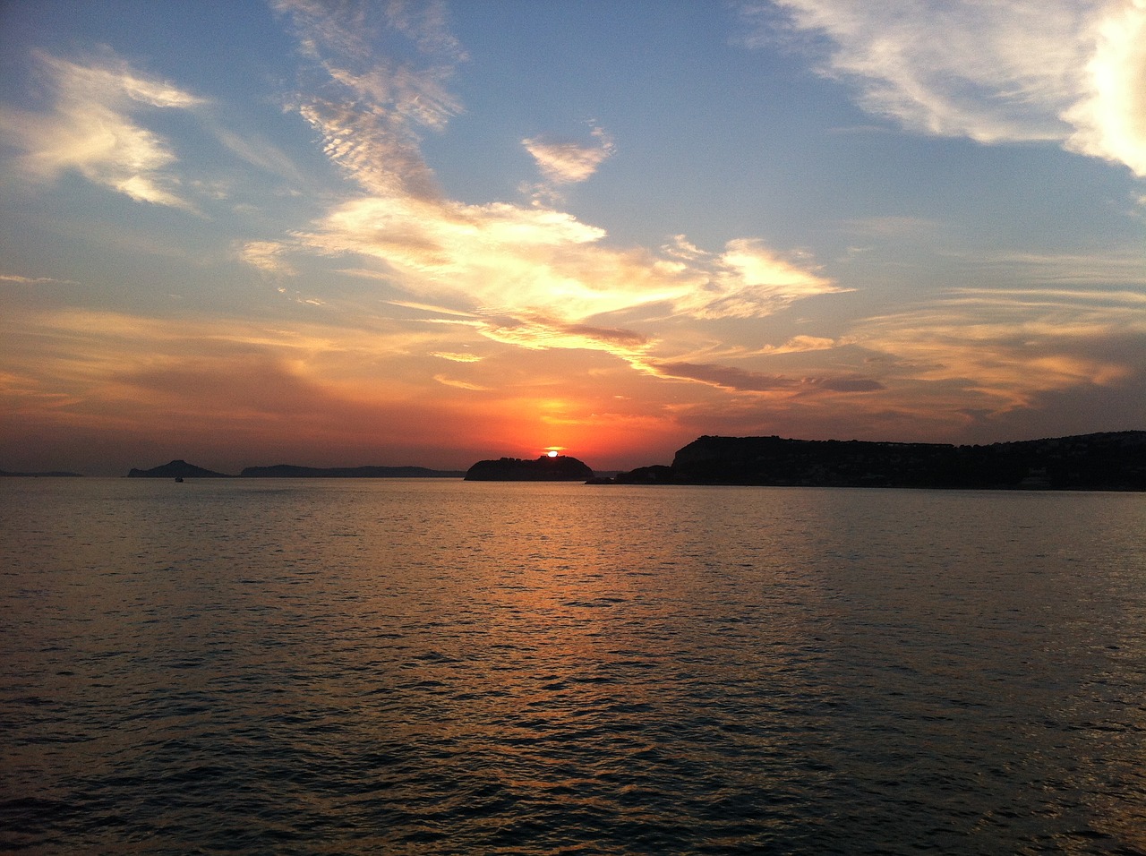 sunset portugal beach free photo