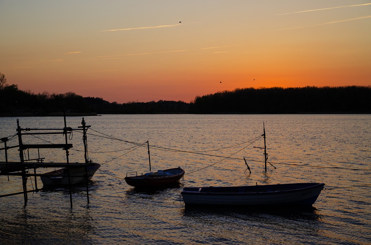 sunset boot lake free photo