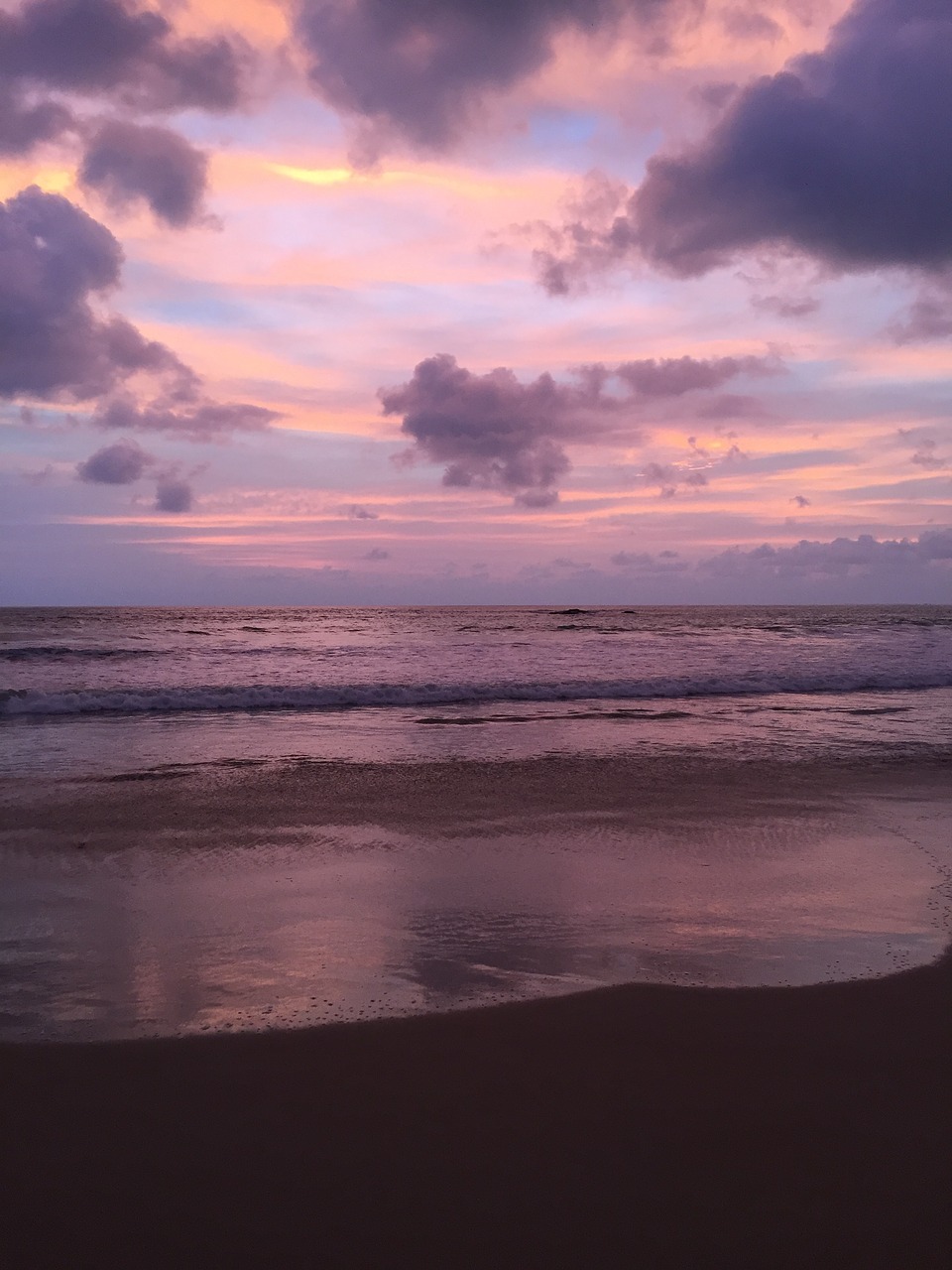 sunset beach sea free photo