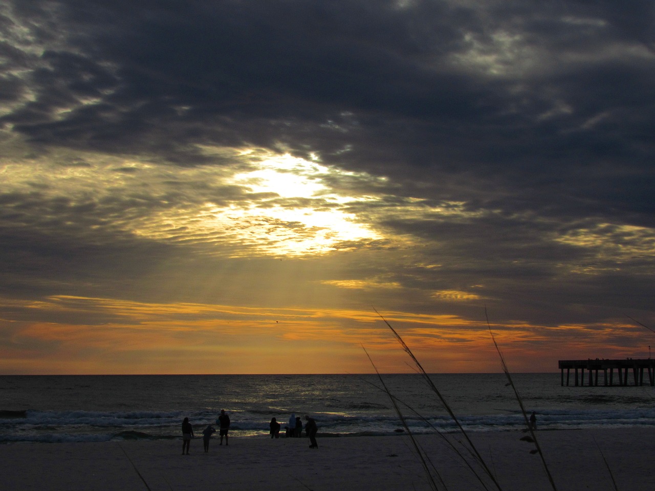 sunset sea seascape free photo