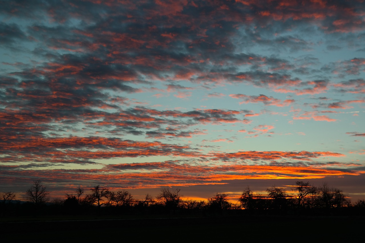 sunset swabian alb evening sky free photo