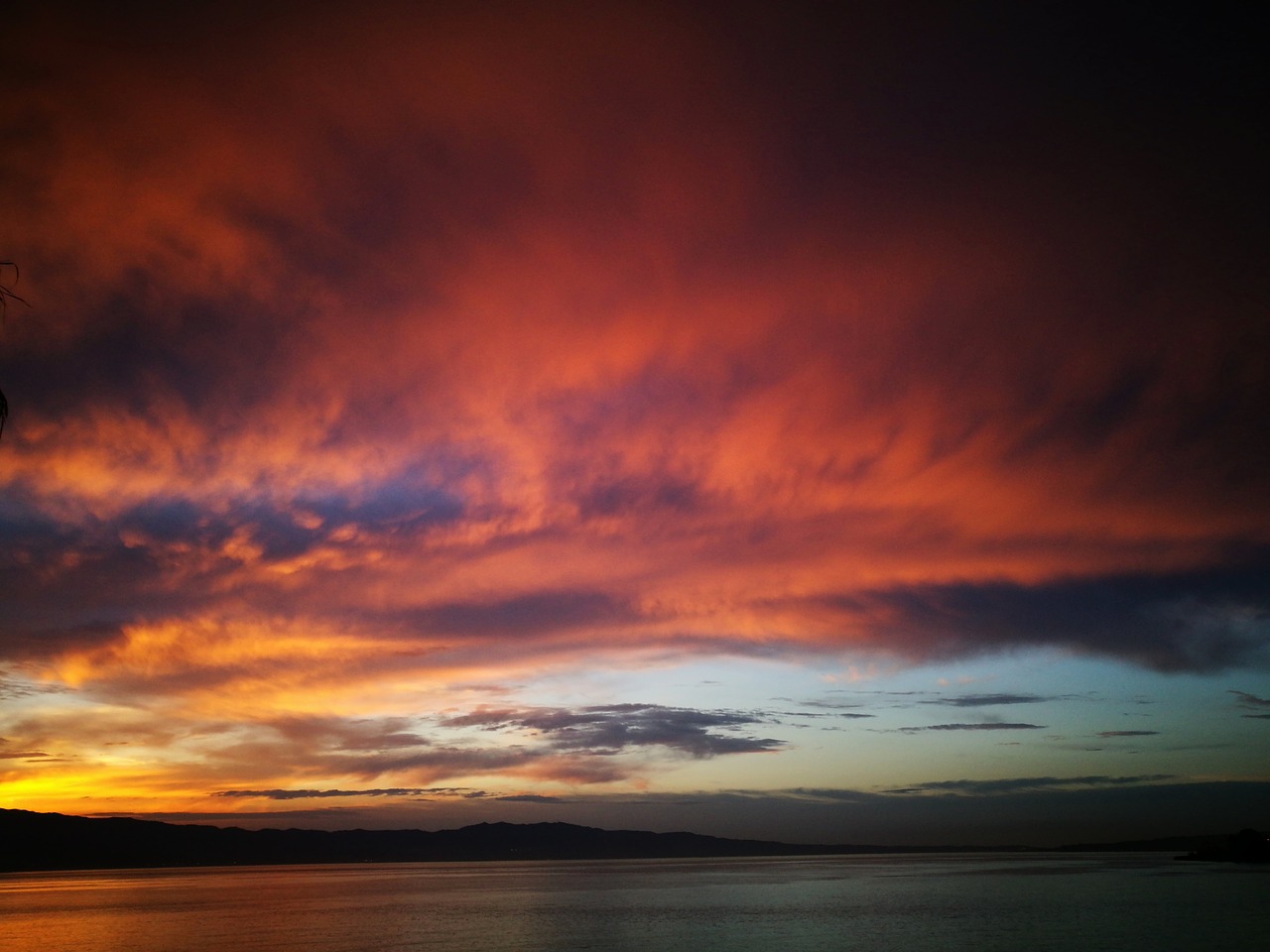 sunset strait of messina reggio calabria free photo